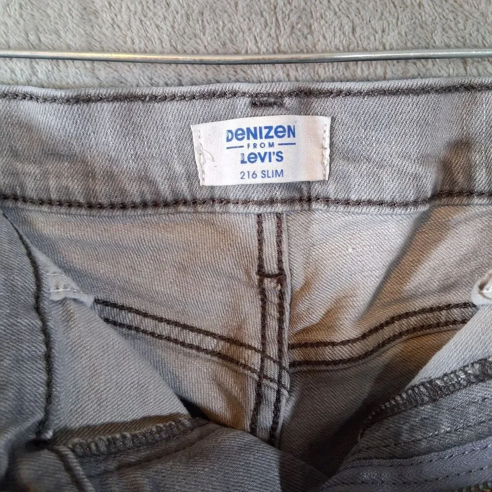 Denizen Levis 216 Jeans Mens 30x32 Slim Fit Kendrick Gray Stretch Denim Casual